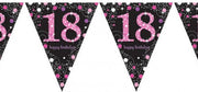 Vlaggenlijn 18 Sparkling celebrations roze 4 meter