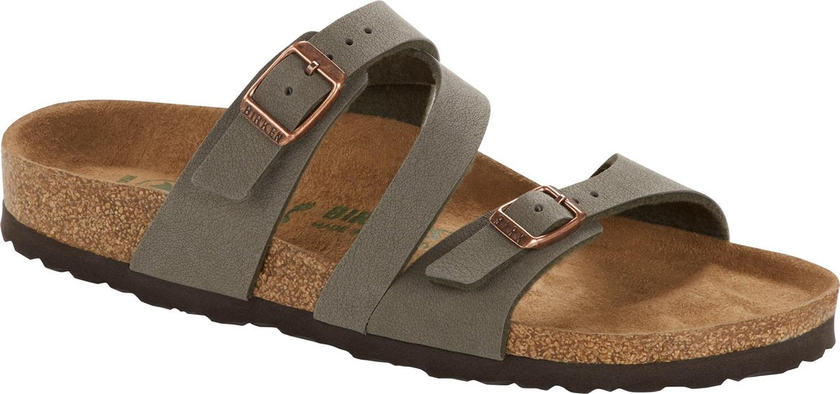 Birkenstock - Dames Sandalen Salina BS Stone (narrow) - Grijs - Maat 35