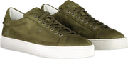 Santoni Sneaker Groen  - Maat 43.5 - Heren - Lente/Zomer Collectie - Leer