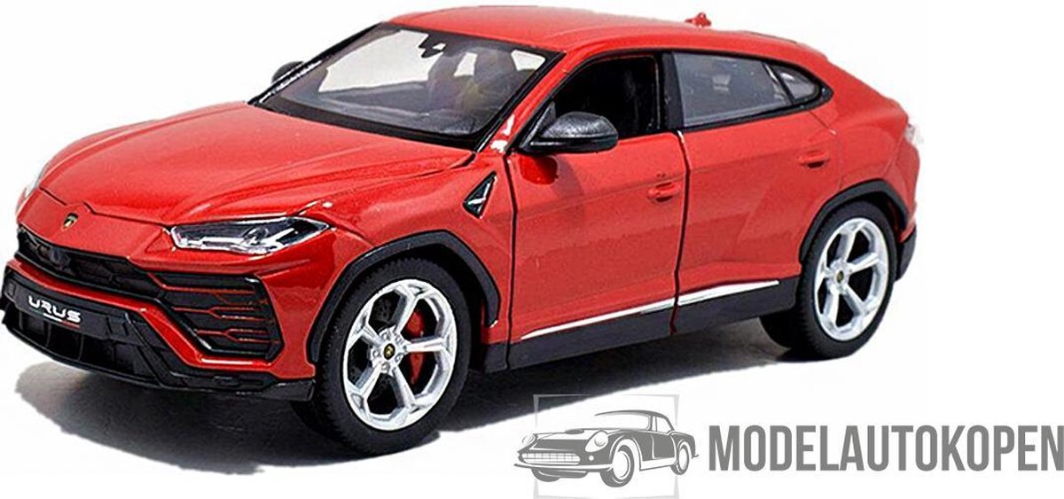 Lamborghini Urus (Rood) 1/24 Welly - Modelauto - Schaalmodel - Model auto - Miniatuurauto - Miniatuur autos
