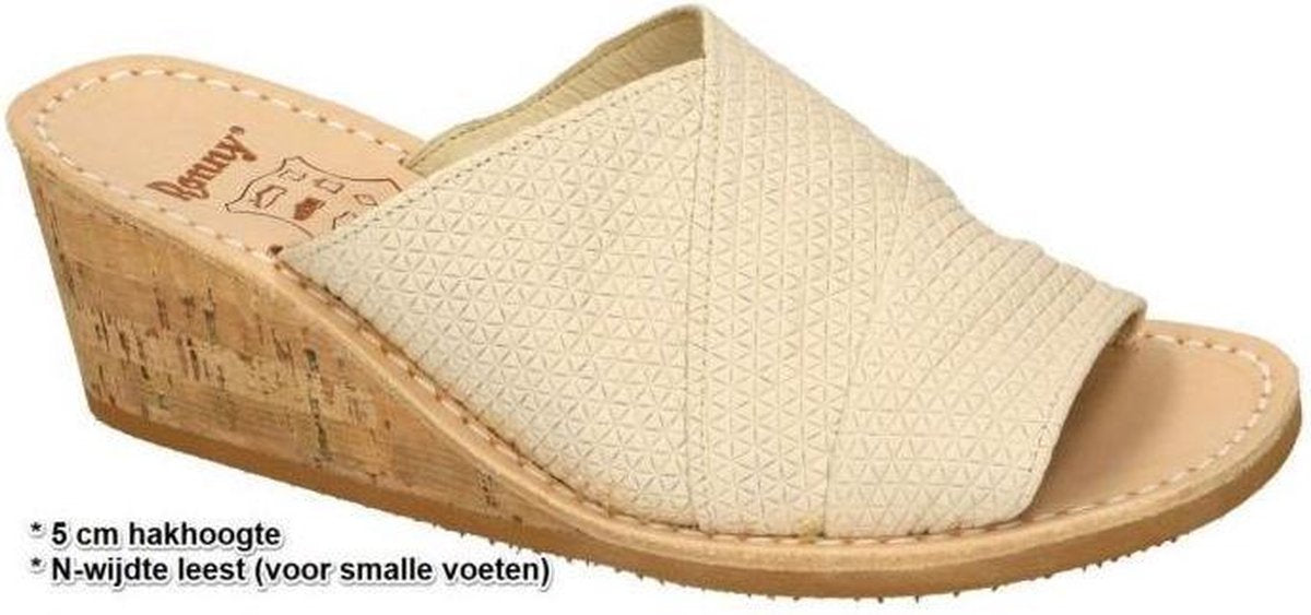 Ronny -Dames -  crÈme - slippers & muiltjes - maat 40