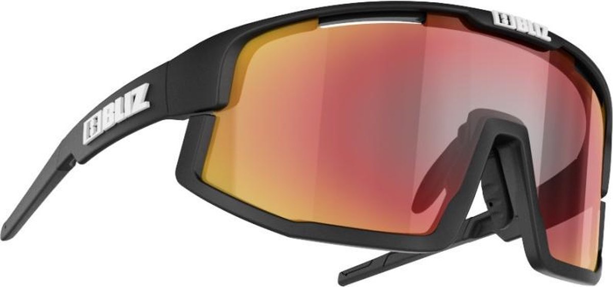 BLIZ - Vision - Matt Black // Brown with Red Multi lens