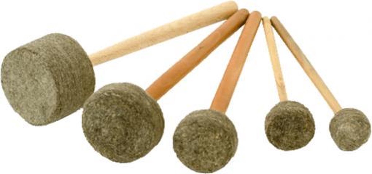 Klankschalen viltklopper XL - 7.5x32 - Â±105 - Vilt - Hout - XL