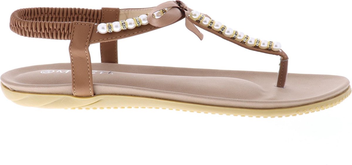 Mrch Label Senne Sandalen Dames - Slippers - bruin