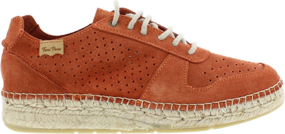 Toni Pons Monica Dames Espadrilles met vetersluiting - Brandy - Maat 38