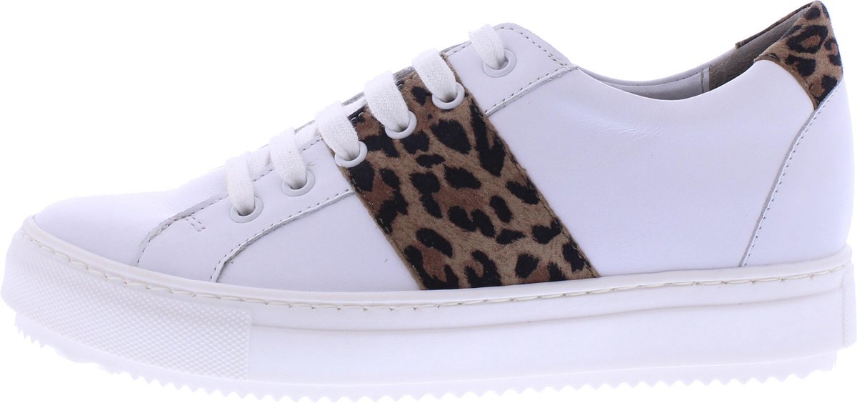 Verhulst-Tara sneaker wijdte H-Wit-taupe combi-2763-2660-maat 42