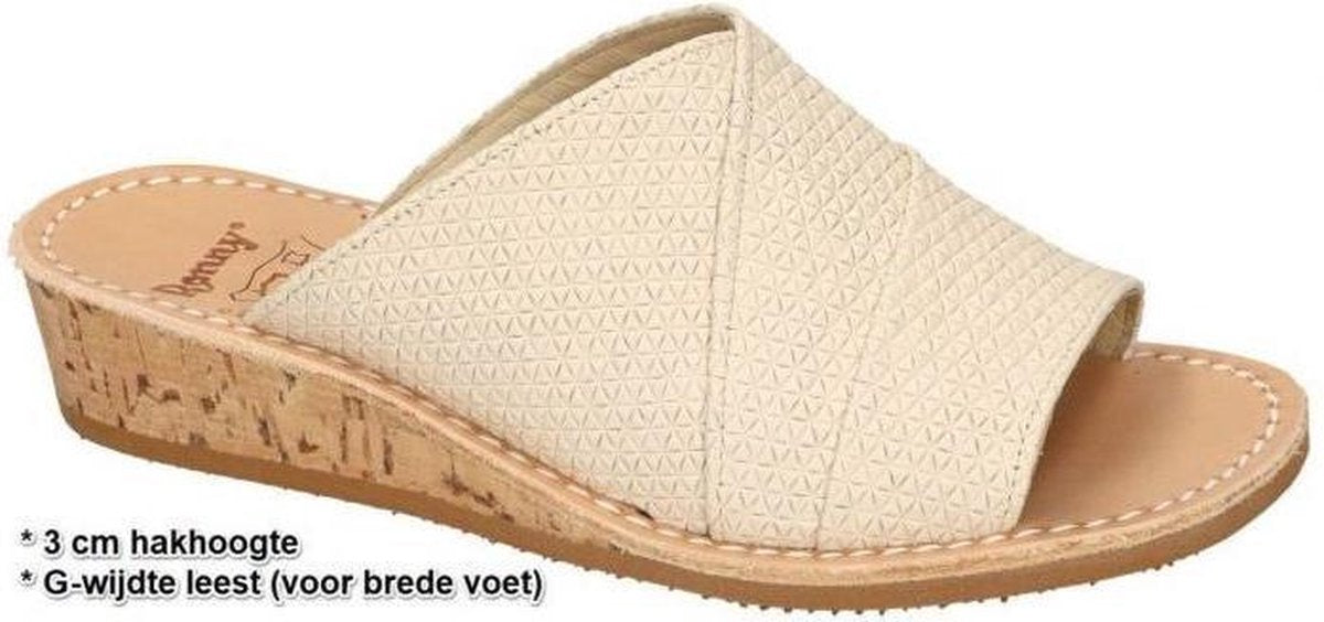 Ronny -Dames -  beige - slippers & muiltjes - maat 41