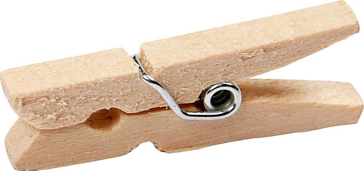 Wasknijpers. L: 30 mm. B: 3 mm. 30 pc