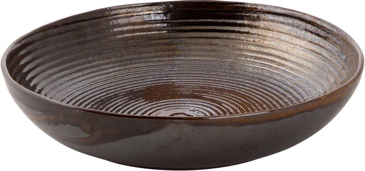 Palmer Bord diep coupe Metallic 26 cm Bruin Stoneware 1 stuk(s)