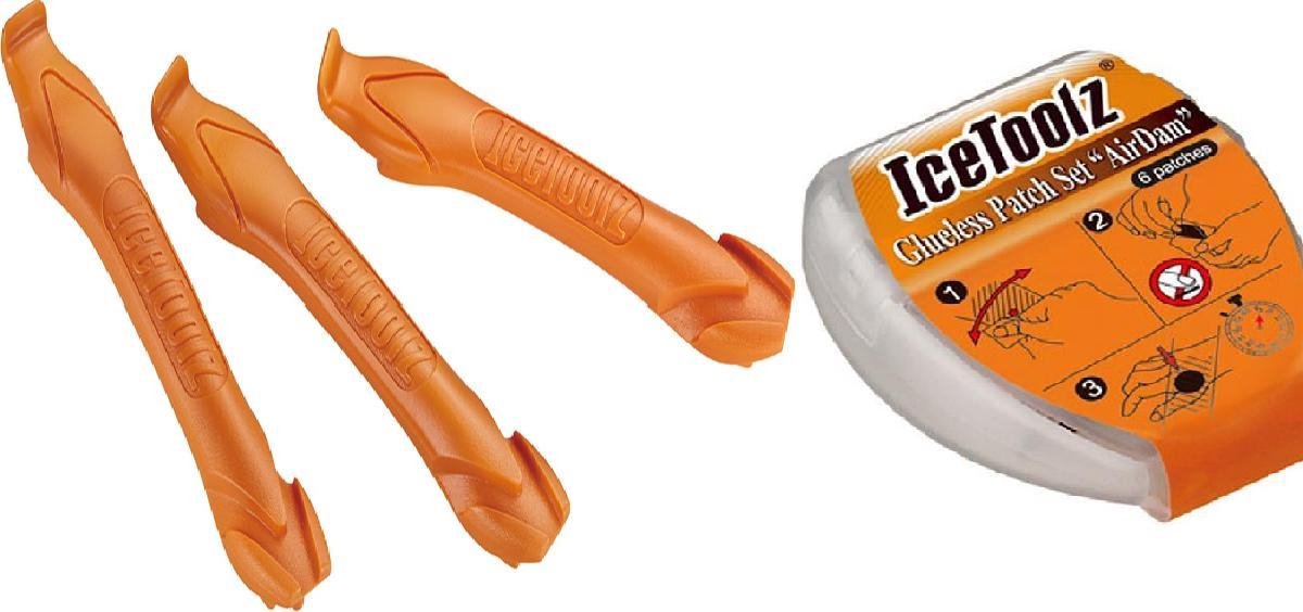 Icetoolz Bandenlichters set Fiets - Bandenreparatieset Fiets - Bandenpleisters Airdam Zelfklevend - 3 Bandenafnemers