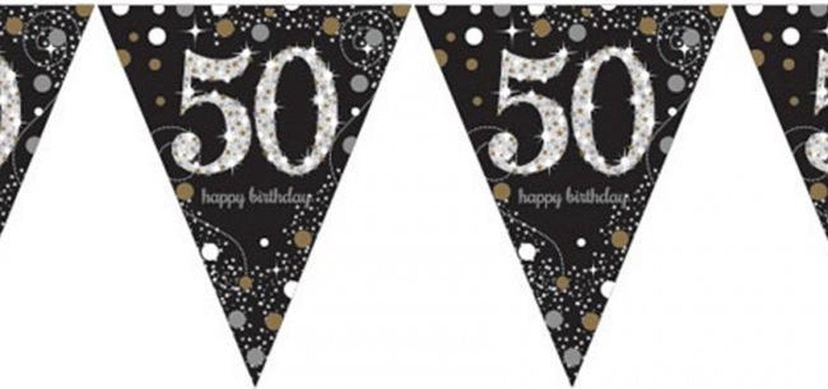 Vlaggenlijn 50 Sparkling celebrations gold 4m