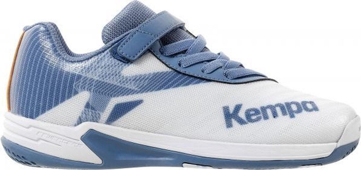 Kempa Wing 2.0 Velcro kinderen - wit/blauw - maat 30