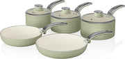 Swan Retro 5-Delige Pannenset Groen