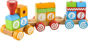 Houten trein - baby en kinder speelgoed - locomotief en wagons
