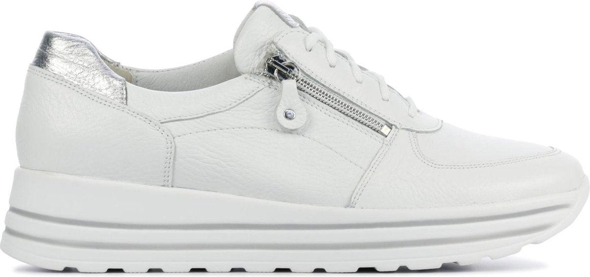 Waldlaufer Vrouwen Leren Sneakers / Damesschoenen 758009 - Wit - Maat 41