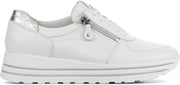Waldlaufer Vrouwen Leren Sneakers / Damesschoenen 758009 - Wit - Maat 41
