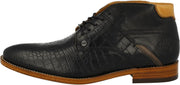 Rehab Footwear Adriano Croco Formal Shoe Men Nero 48