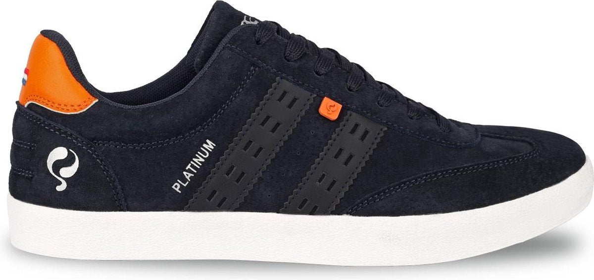 Heren Sneaker Platinum - Donkerblauw/Oranje