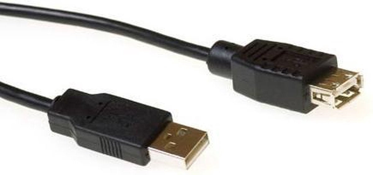 ACT USB 2.0 verlengkabel USB A male - USB A female zwart