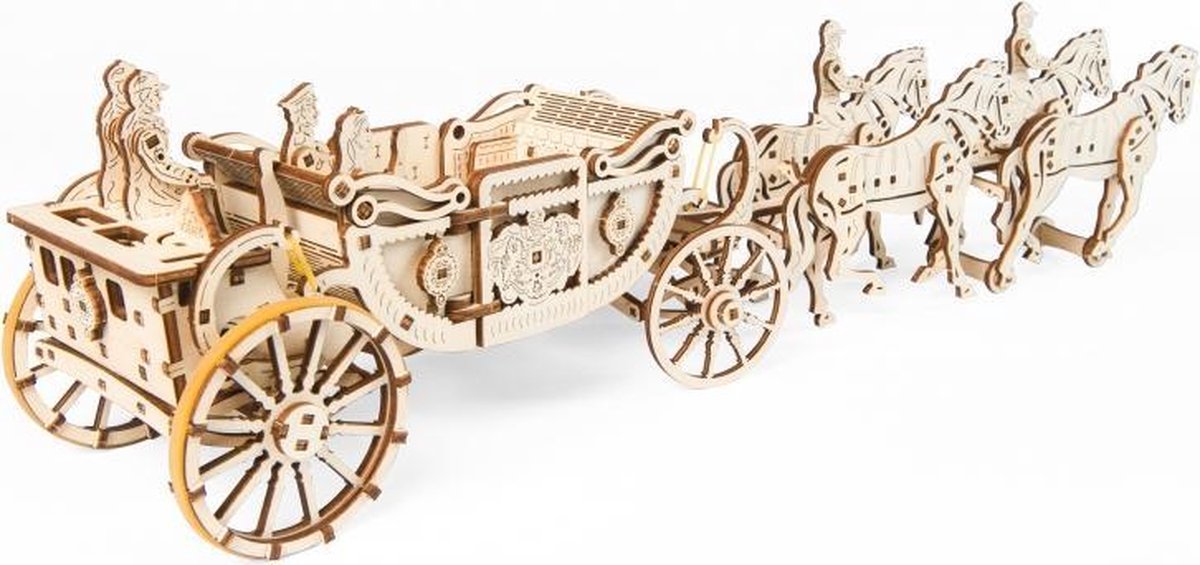 UGears modelbouw hout Limited Edition Brits koninklijke koets - Prins Harry en Meghan Markle