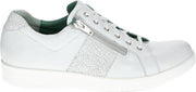 Durea 6195 G - Volwassenen Dames sneakersDames veterschoenen - Kleur: Wit/beige - Maat: 37.5