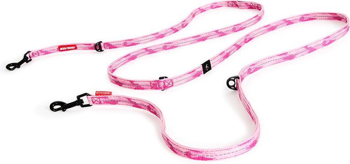EzyDog Vario 6 LITE - Hondenriem - 208 cm – Roze Camouflage