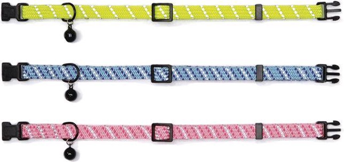 Beeztees - Kattenhalsband - Nylon - Roze - 22-33 cm
