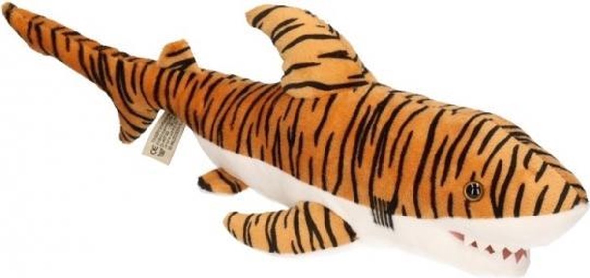 Pluche Tijgerhaai knuffel bruin 43 cm