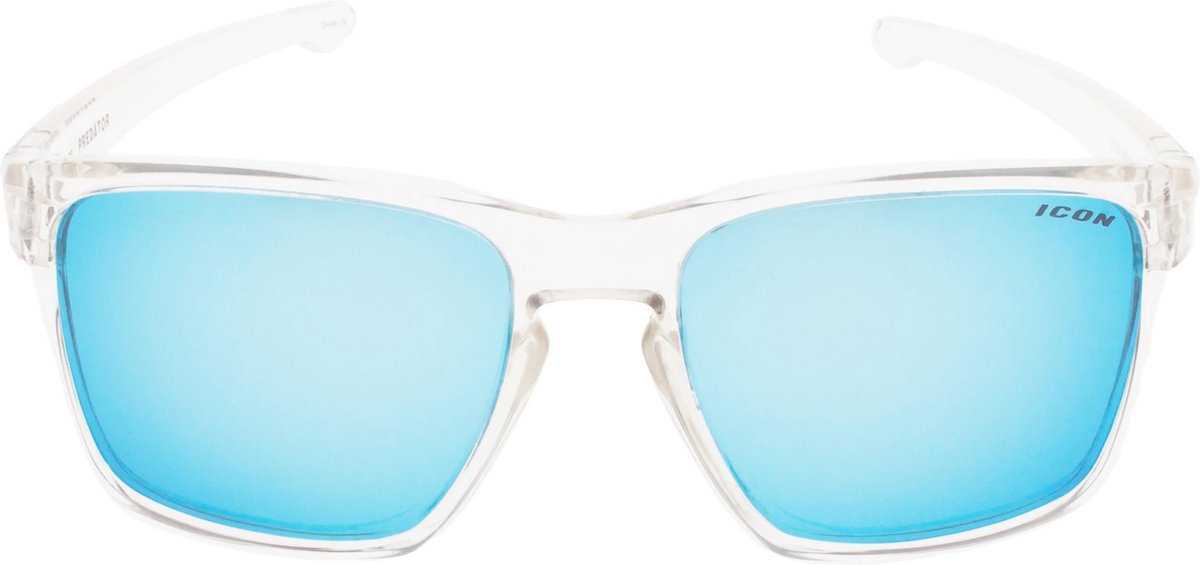 ICON Sport Zonnebril PREDATOR - Transparant montuur - Blauw spiegelende glazen - GEPOLARISEERD (p)