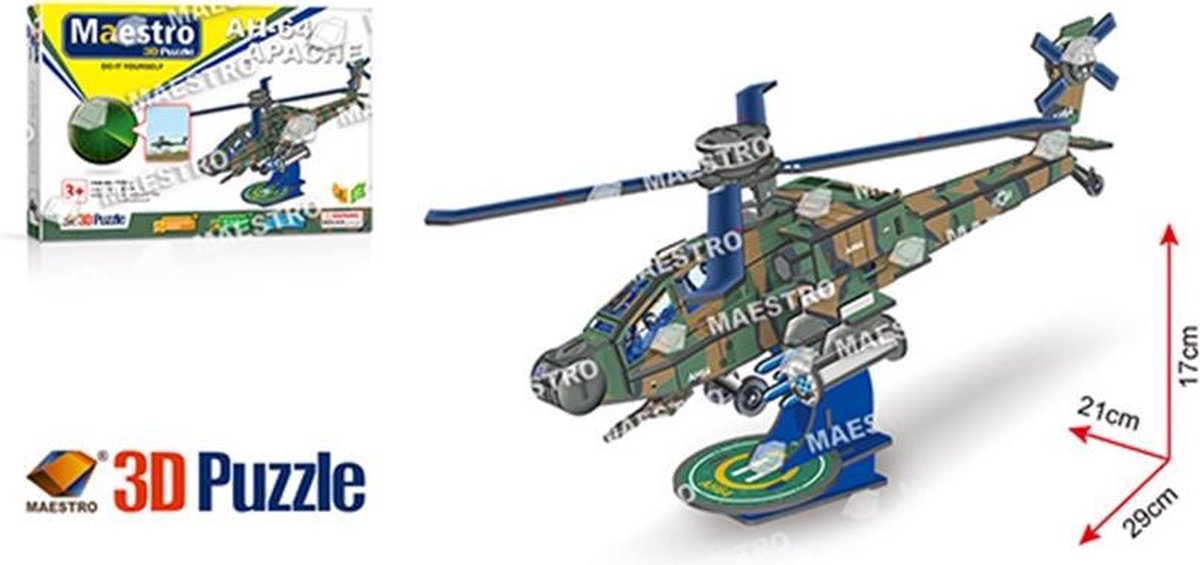 Maestro 3D puzzle AH-64 Apache