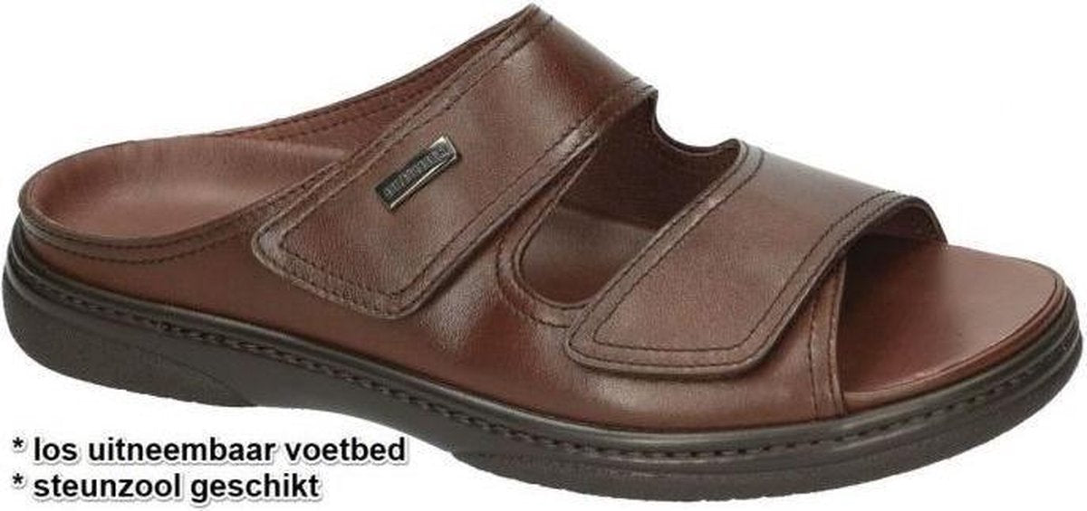 Fbaldassarri -Heren -  bruin donker - pantoffels & slippers - maat 42