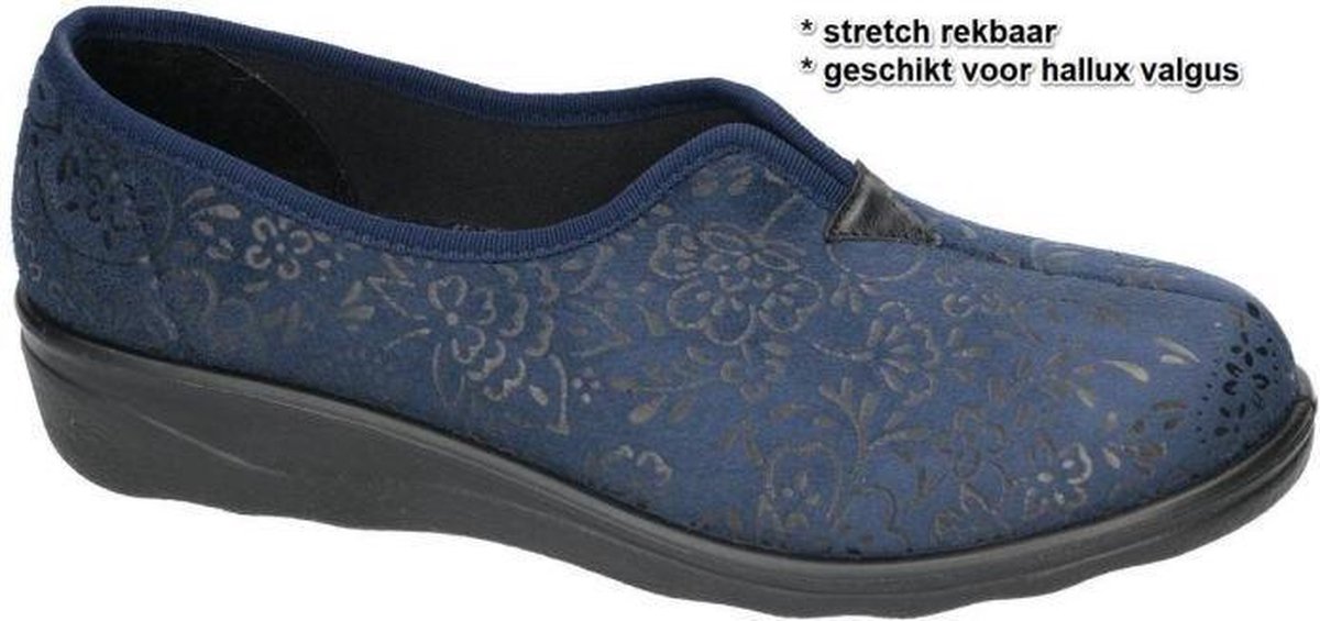 Romika -Dames -  blauw donker - pantoffel gesloten - maat 42