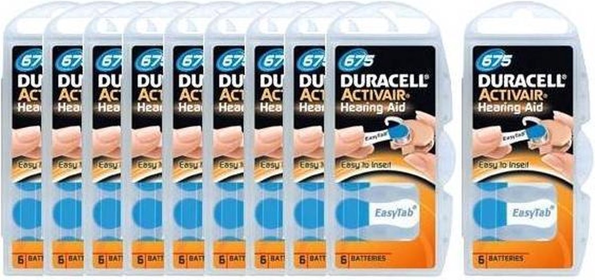 Duracell PR44 ZA675 Knoopcel voor Hoortoestellen - 60 Stuks