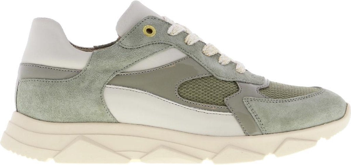Tango | Kady 23-c light green combi sneaker - off white sole | Maat: 38