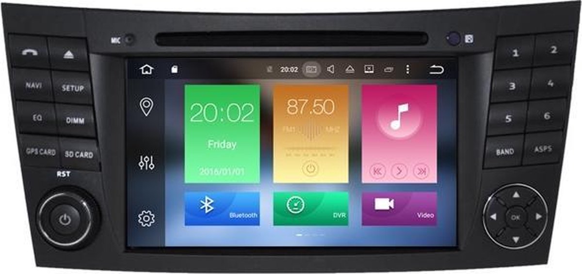RV 5799 Android 9.0 Navigatie Mercedes E klasse W211 dvd carkit usb dab+