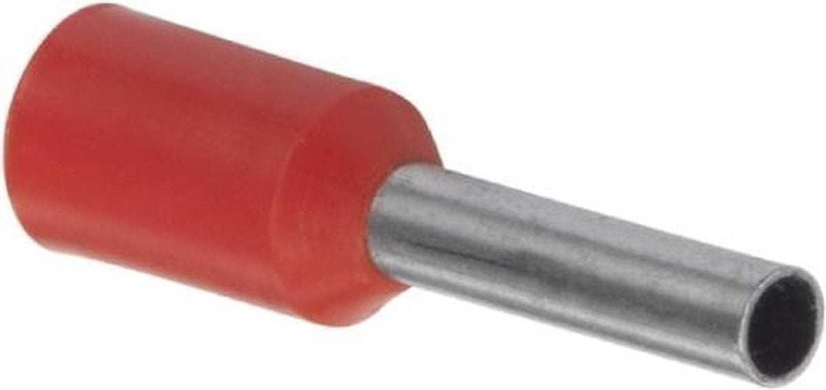 Adereindhuls geisoleerd 1mm² rood - per 100 stuks