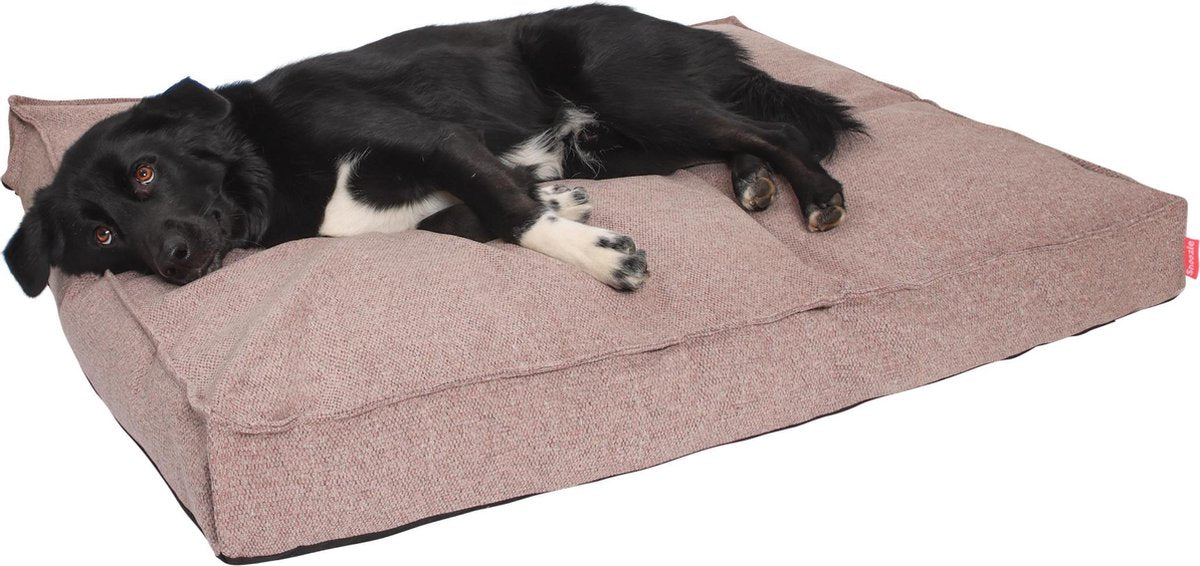 Snoozle Hondenkussen Amsterdam - Orthopedisch - Wasbaar - Hondenmand - Hondenbed - 100 x 70 cm - Desert Pink