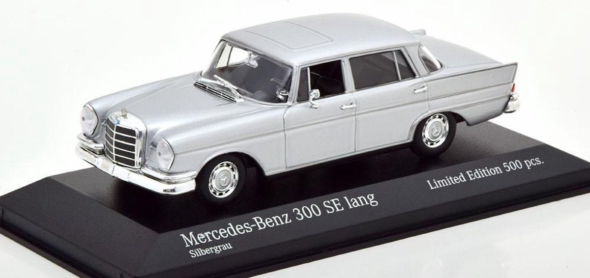 Mercedes-Benz 300 SE Lang 1963 Zilver 1-43 Minichamps Limited 500 Pieces