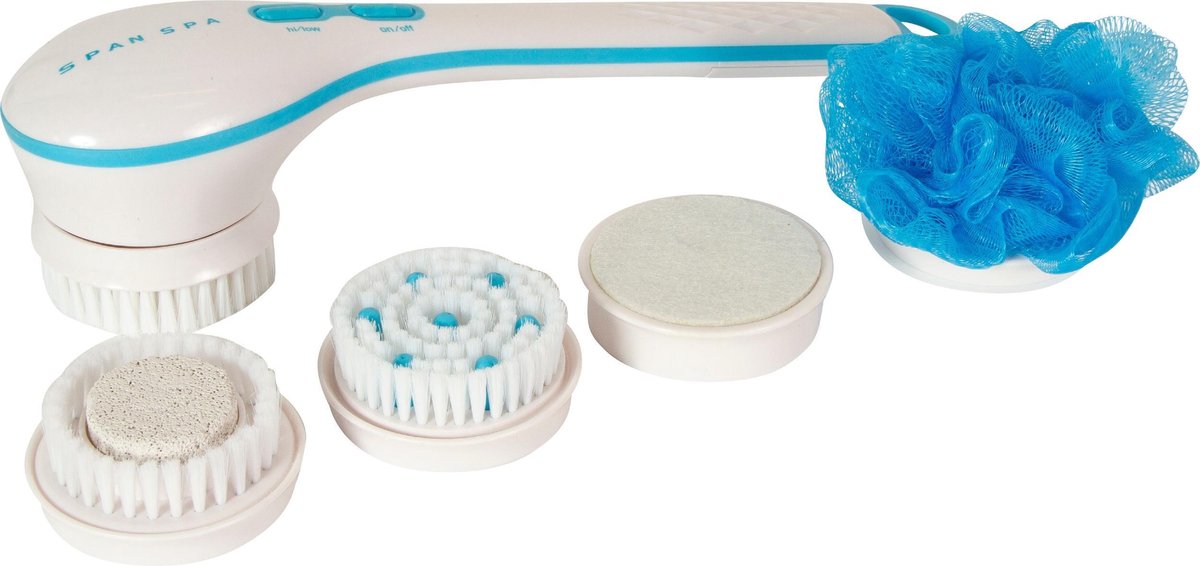 Peach Beauty Lichaamsverzorgings set voor onder de Douche - 5-in-1 Borstel - Massage - Reiniger - Verzorging