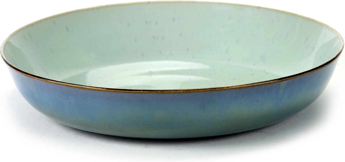 Serveerschaal medium D21 H4 light blue/smokey blue van Anita Le Grelle voor Serax