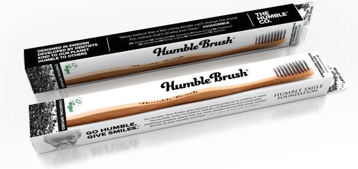 Tandenborstel - bamboe - charcoal