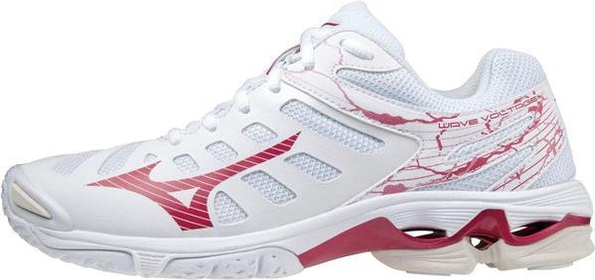 Mizuno Wave Voltage Dames - wit/rood - maat 39
