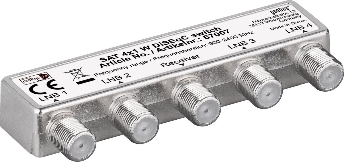 Goobay 67007 Kabel splitter/combiner Zilver