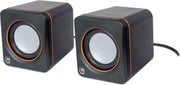 Manhattan actieve luidspreker USB Stereo 2 Speaker zwart/oranje retail
