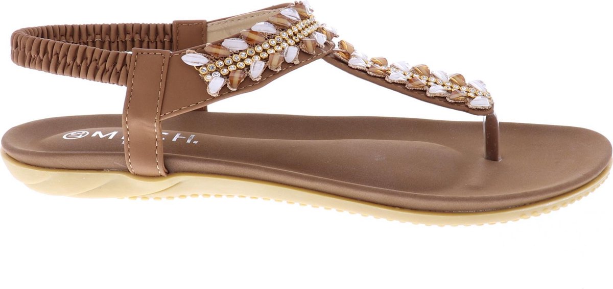 Mrch Label Eke Dames Sandalen - Bruin - Maat 39