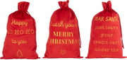 J-Line Zak Kerst Engels Velvet Rood Large Assortiment Van 3