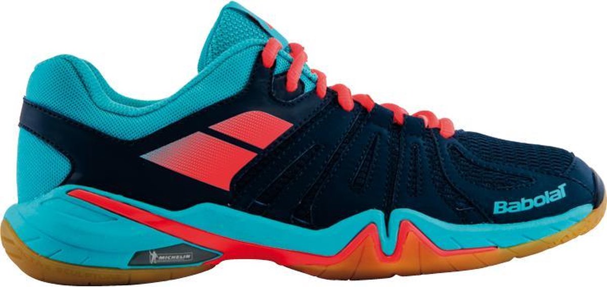 Babolat Shadow Spirit Dames badmintonschoen - maat 42 - blauw/roze