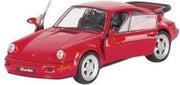Modelauto Porsche 964 Carrera rood 1:34 - speelgoed auto schaalmodel