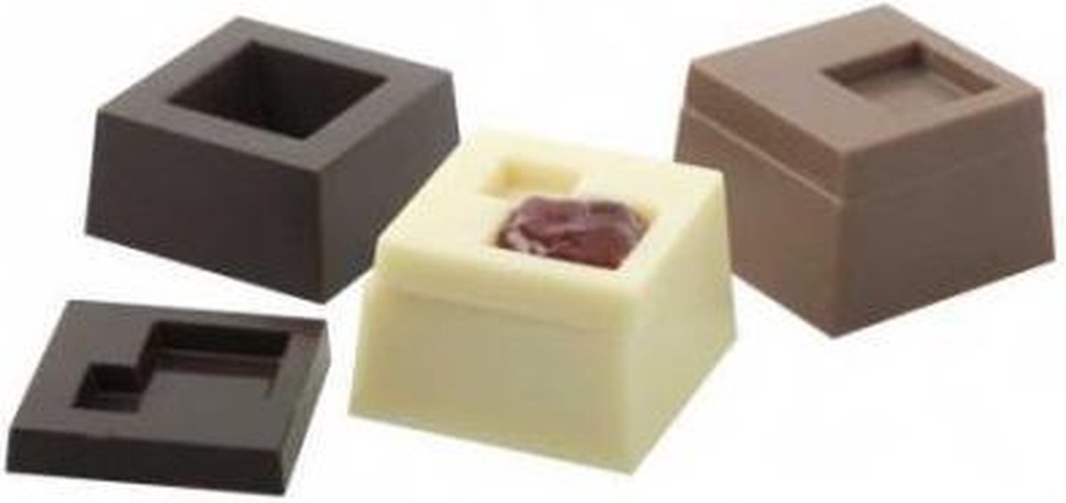 Chocolade mal 3D blokjes - Decora