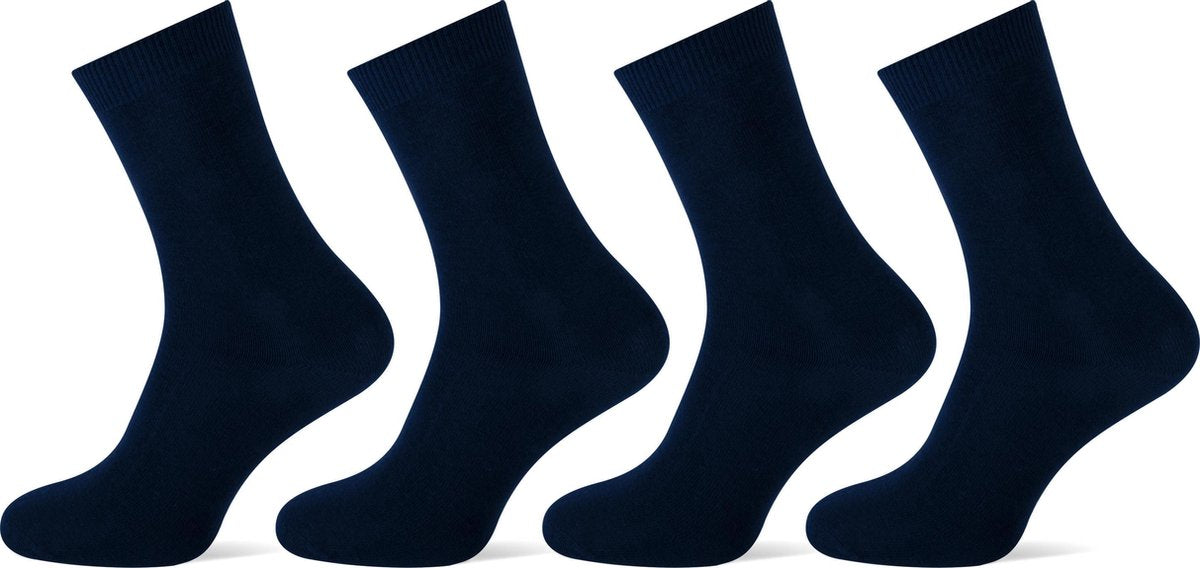 Teckel kindersokken 4-pack maat 39-42 marine